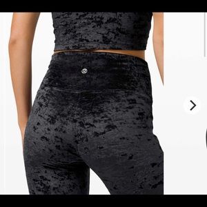 (NWOT) Lululemon Wunder Lounge High-Rise Tight 28" *Crushed Velvet (Black)